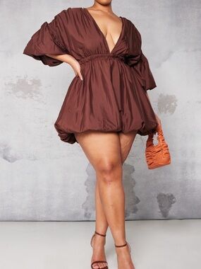 Boohoo Puff Mini Dress